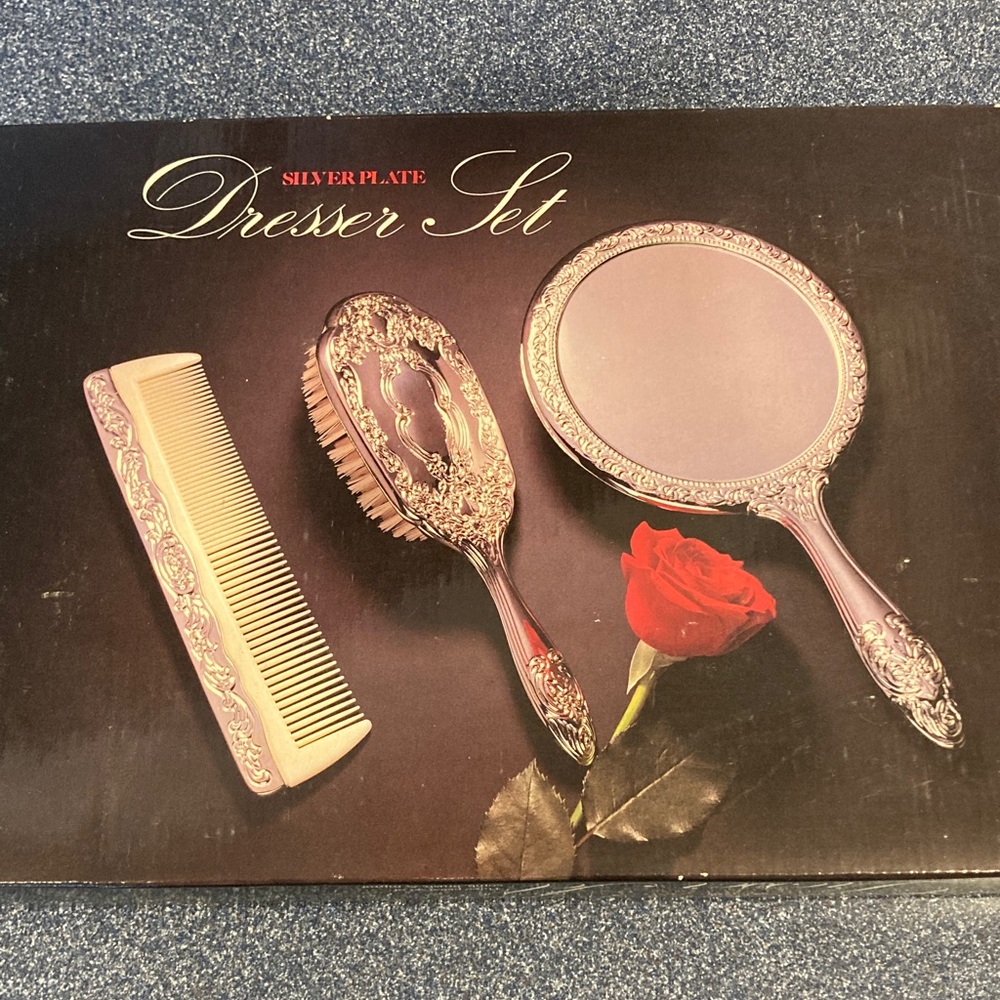 Elegant Silver Plate Dresser Set